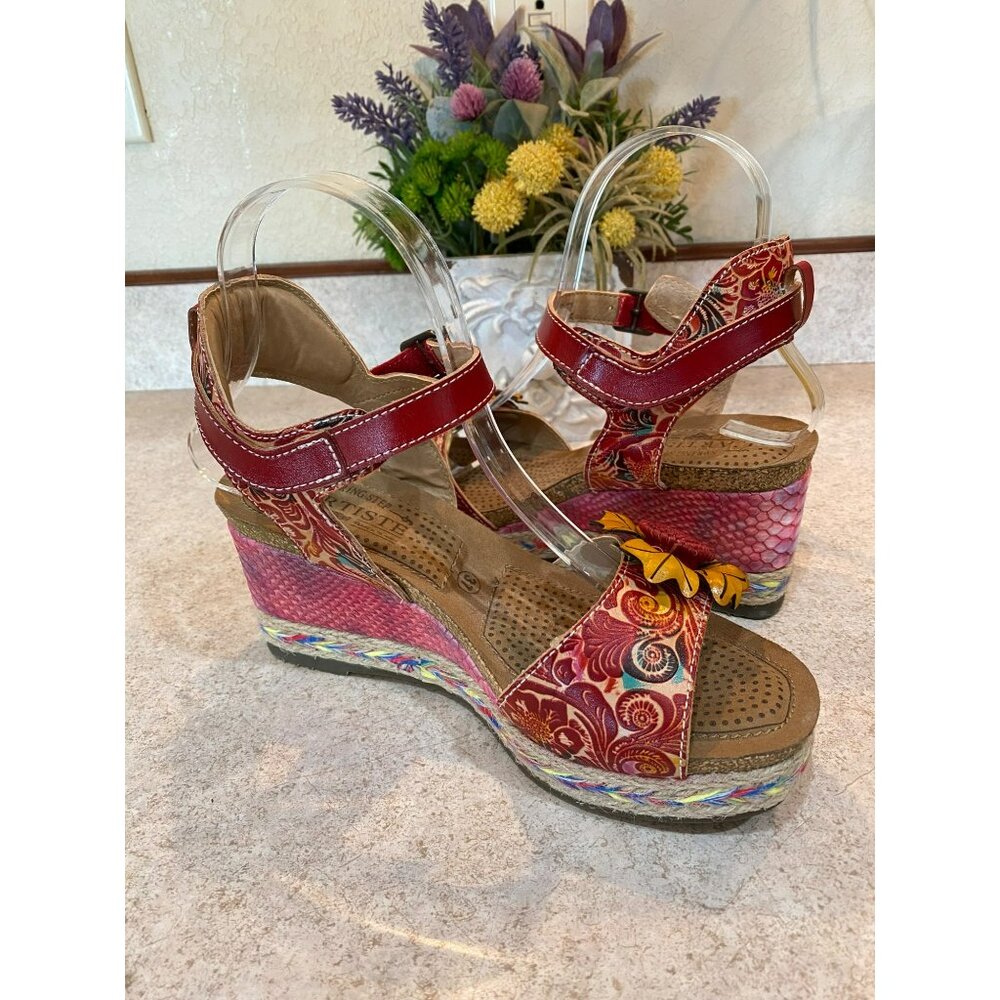 L'Artiste Women's Annmarie Ankle Strap Sandal Size 37 (7) - Picture 3 of 10